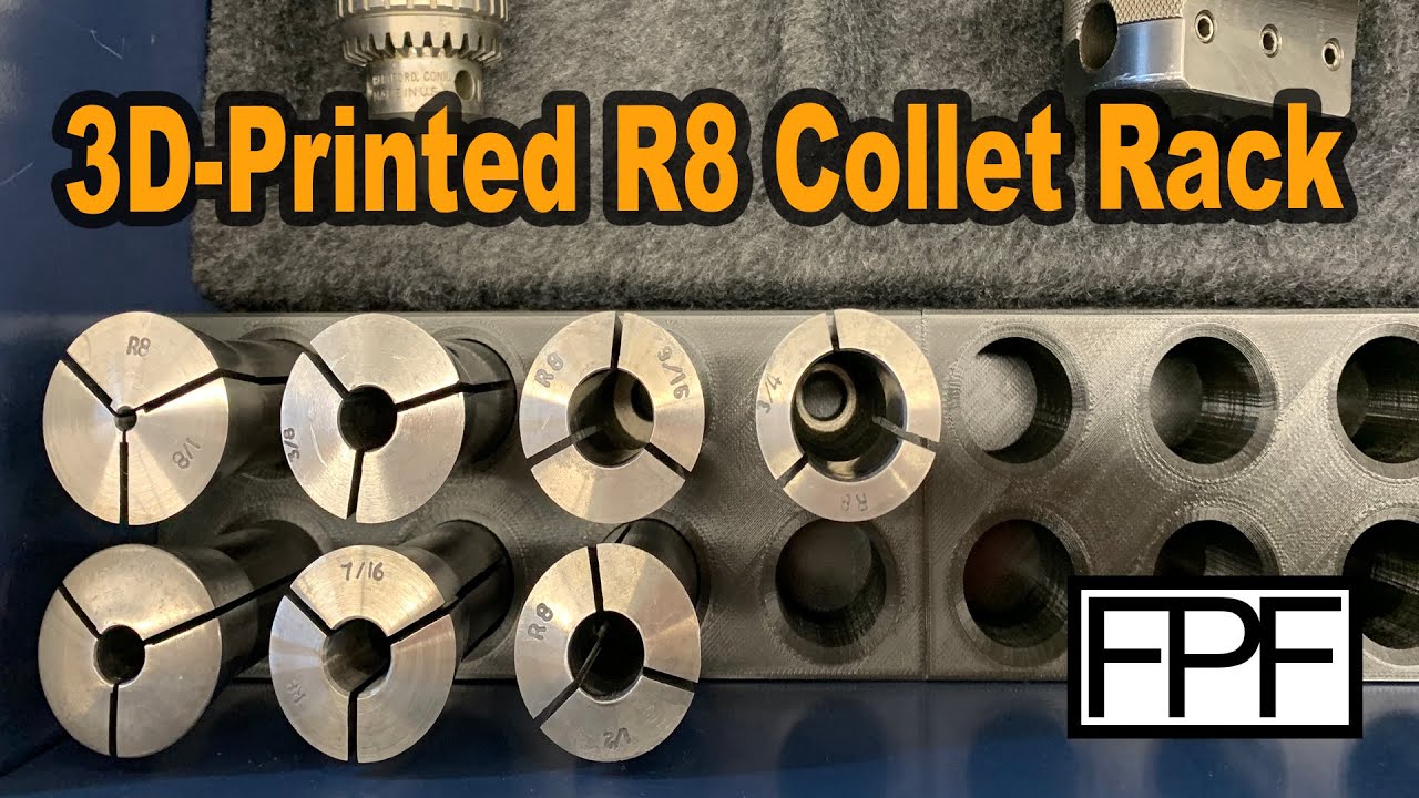 3D Printed Collet and Tool Rack for Milling Machine