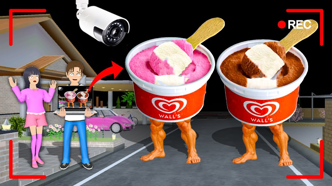 Yuta Mio Panik CCTV Merekam Anomali ES KRIM WALL'S di Depan Rumah 😱 | Sakura School Simulator