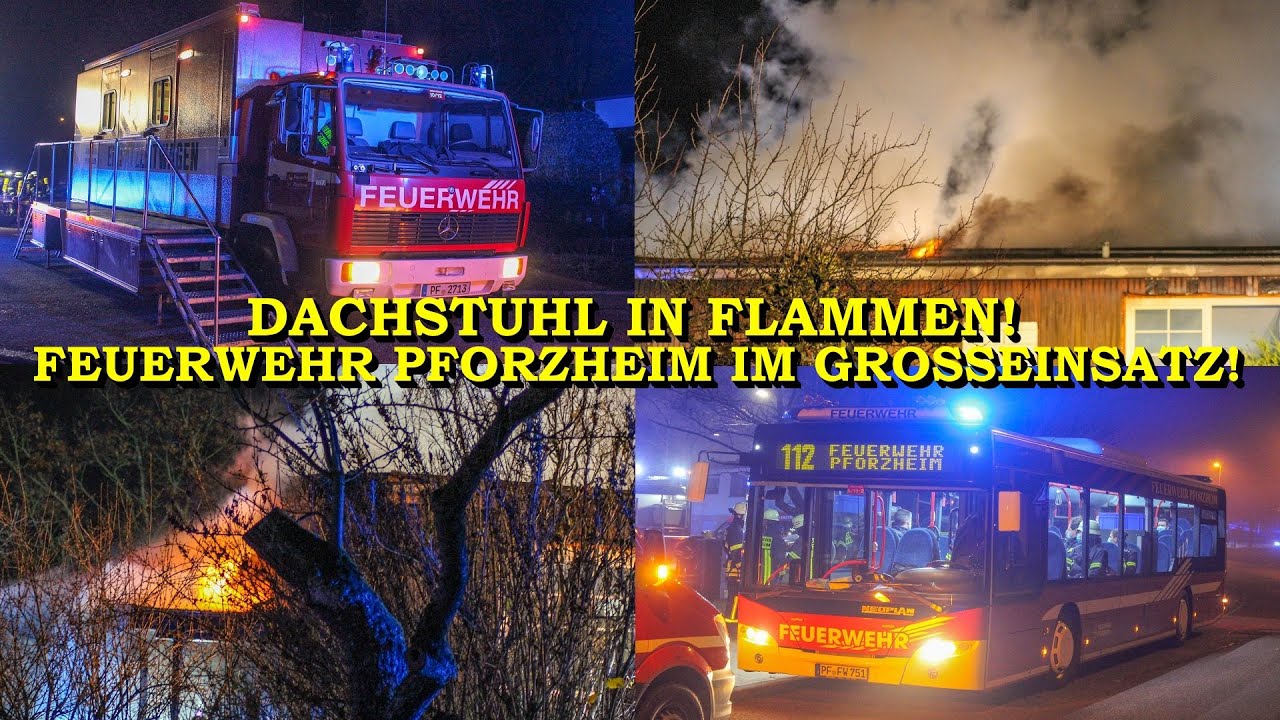 [Dachstuhlbrand fordert Großeinsatz der Feuerwehr] - ELW2 & FEUERWEHRBUS u.v.m. - (FEUER & RAUCH)
