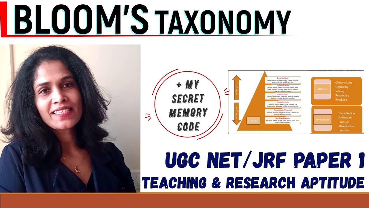 Bloom’s Taxonomy Explained in Depth | Secret Memory Trick for UGC NET/JRF | PG & UG Students