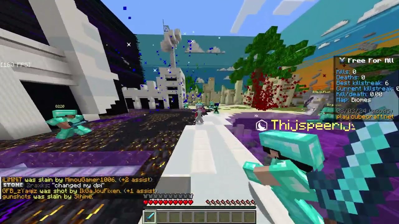 Cubecraft FFA gameplay... on JAVA Edition!?