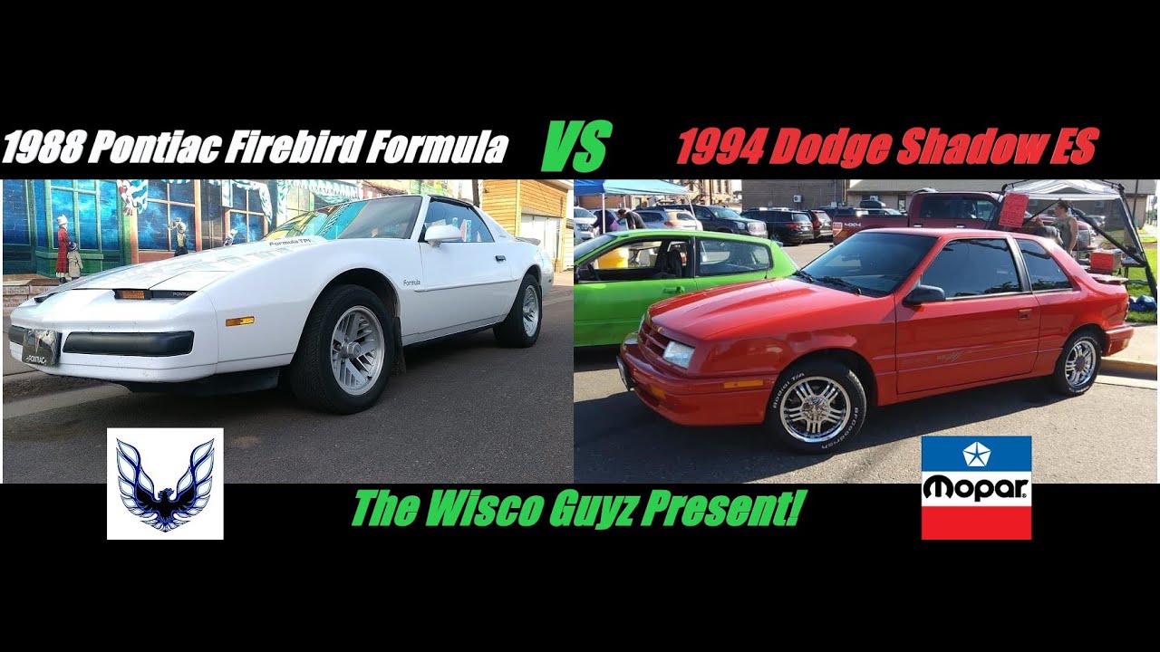 1988 Pontiac Firebird VS 1994 Dodge Shadow ES With Back road driving!