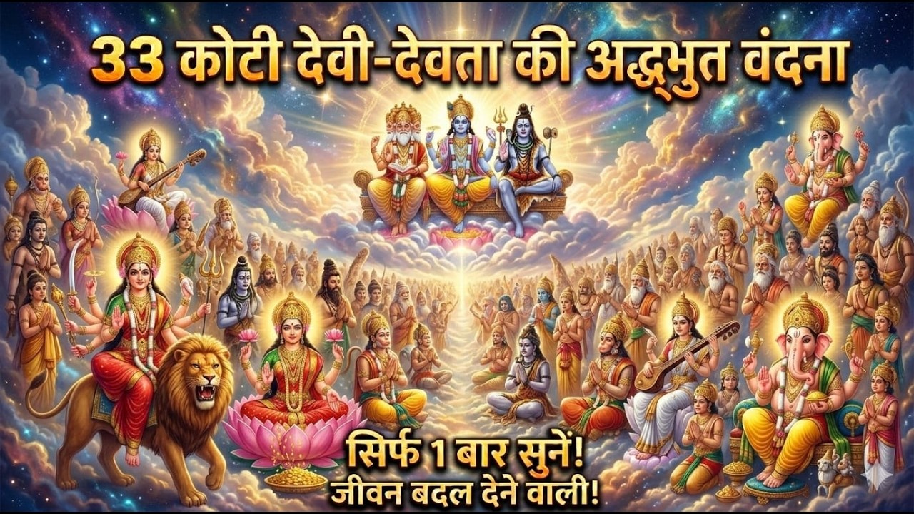 33 कोटि देवी-देवताओं की स्तुति - सम्पूर्ण देवी-देवता कृपा स्तोत्र - Most Powerful All Gods Stuti