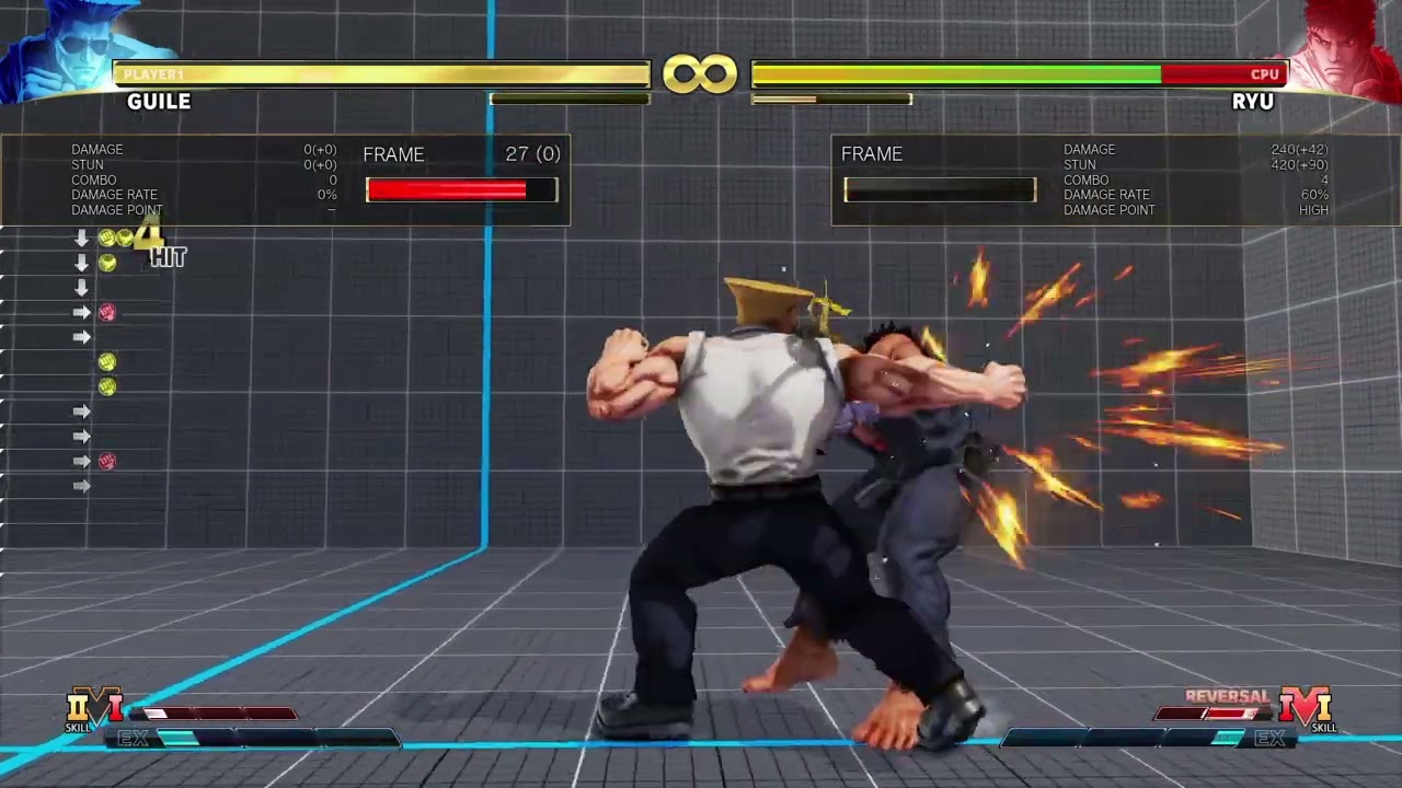 SFV Guile #30 crush counter combo 312dmg/525stn