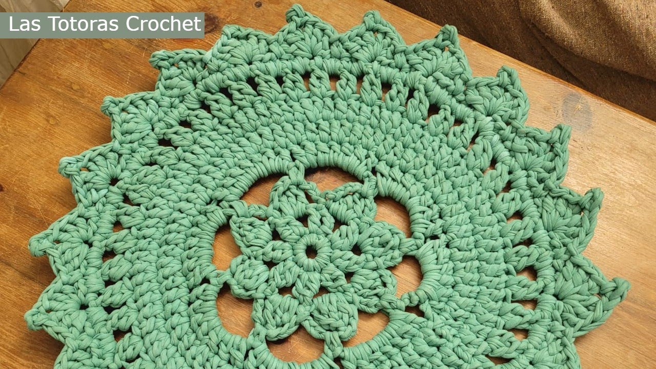 Alfombra-Tapete en Trapillo a Crochet| Tutorial Paso a Paso | Las Totoras Crochet
