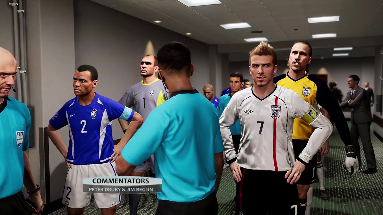 Англия против Бразилии - Чемпионат мира 2002 года - Патч CSG для PES 2021