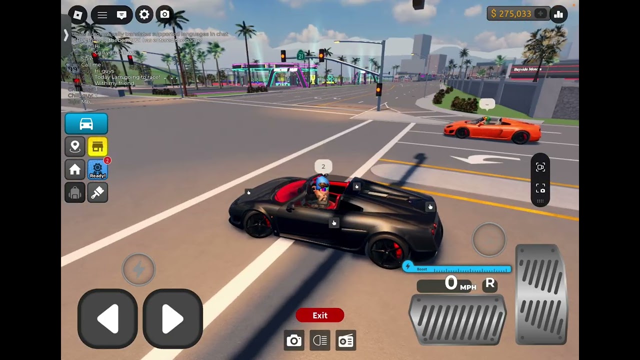 Racing my friend in driving empire