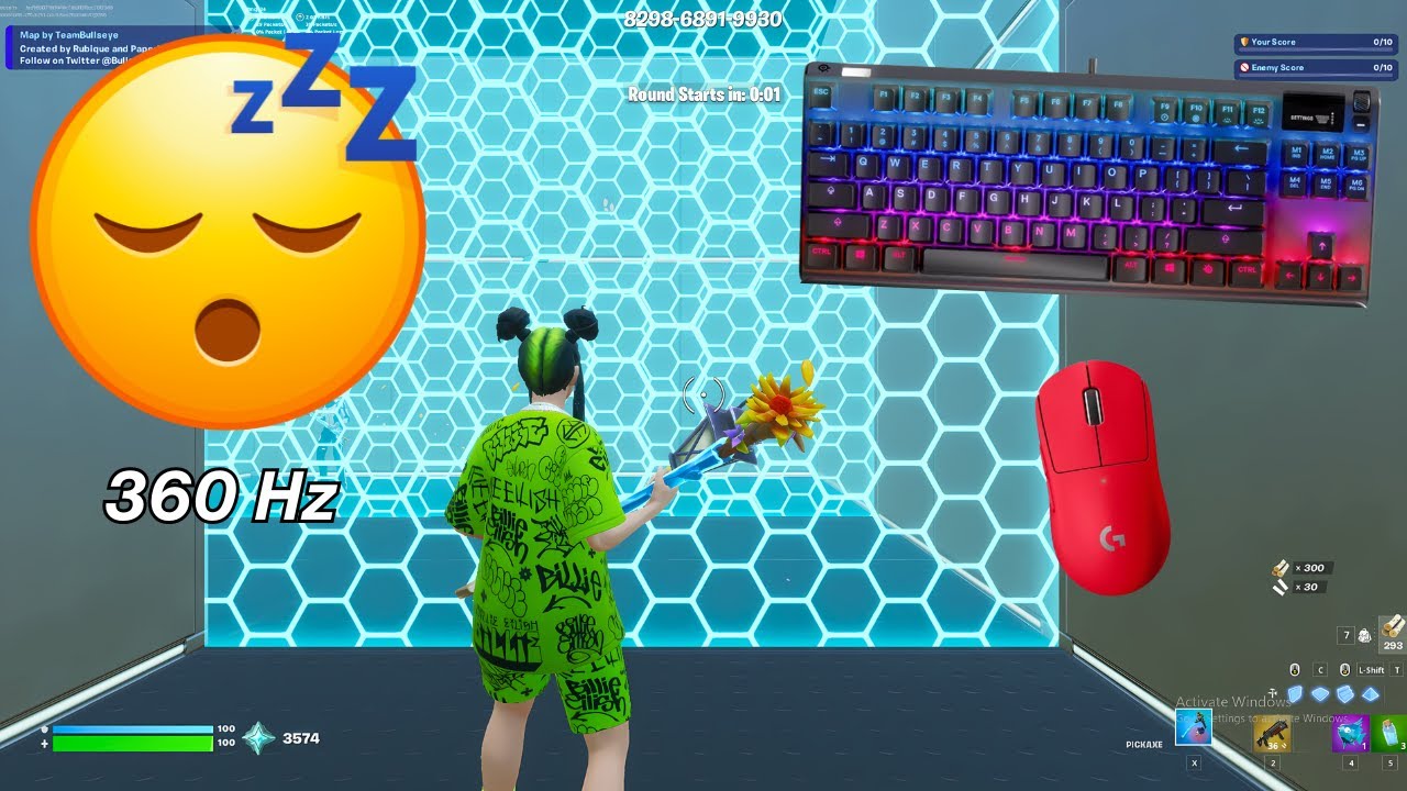 NEW BILLIE EILISH Skin Gameplay🏆 Apex Pro TKL ASMR😴 Fortnite 1v1 Piece Control