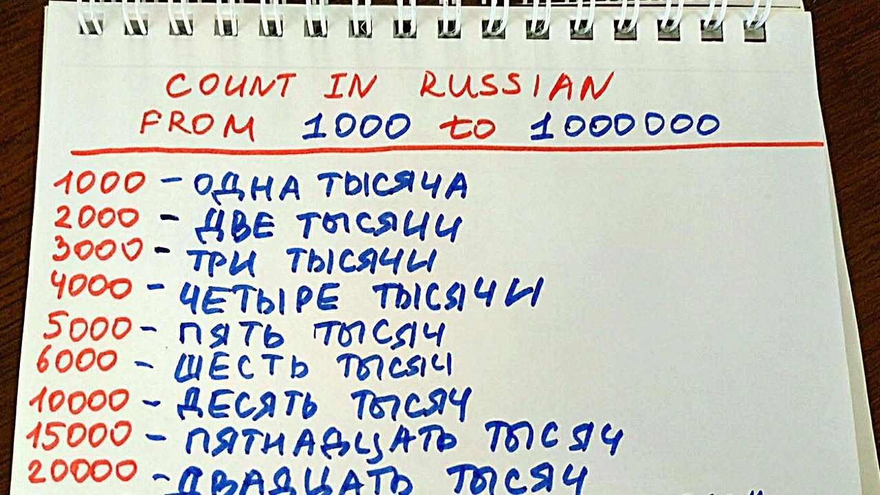 Learn to COUNT in RUSSIAN From 1000 to 1 Million!