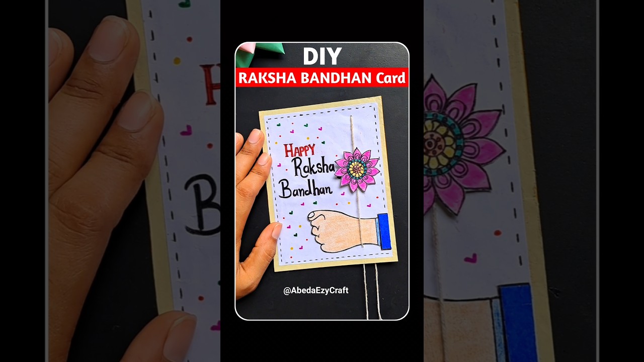 DIY Rakhi Card 💕 | Rakhi Card Idea💡| Rakhi Card For Bhai  💕 #shorts​ #diyrakhi​ #diyrakhicard​