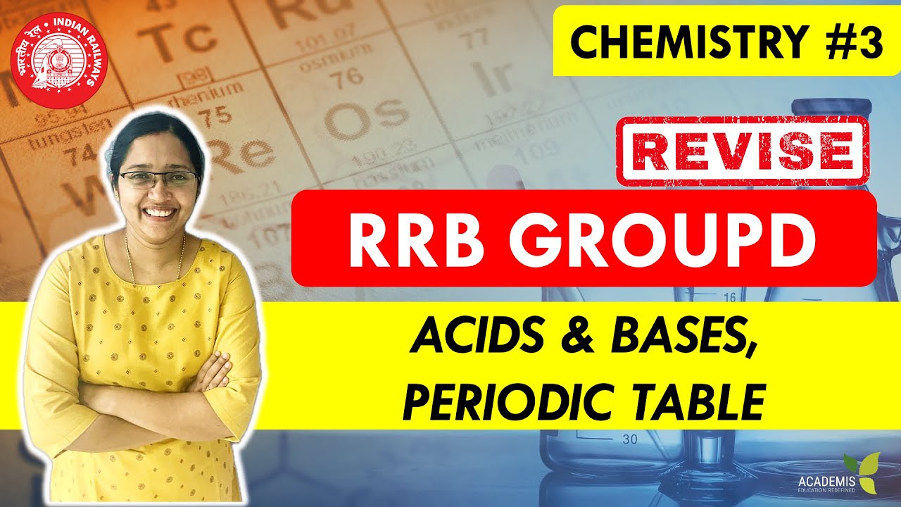 RRB GROUP D Revision Class - CHEMISTRY - ACIDS & BASES, PERIODIC TABLE