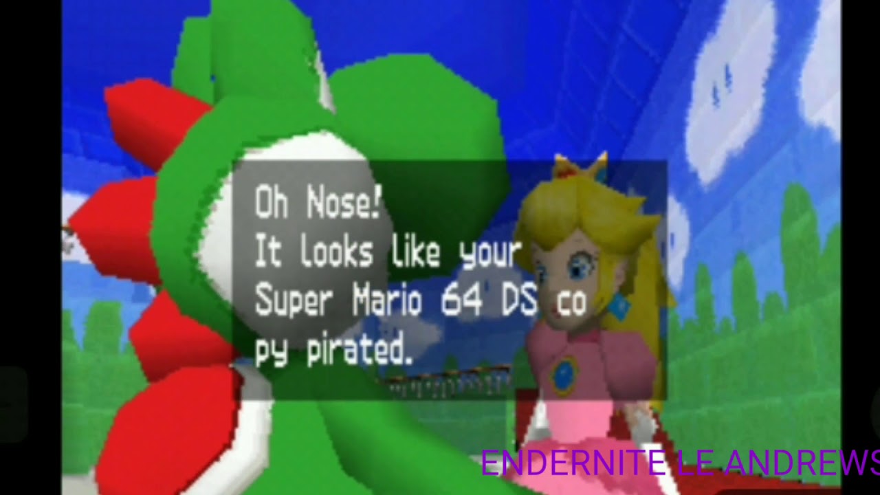 Super Mario 64 DS Anti-Piracy screen