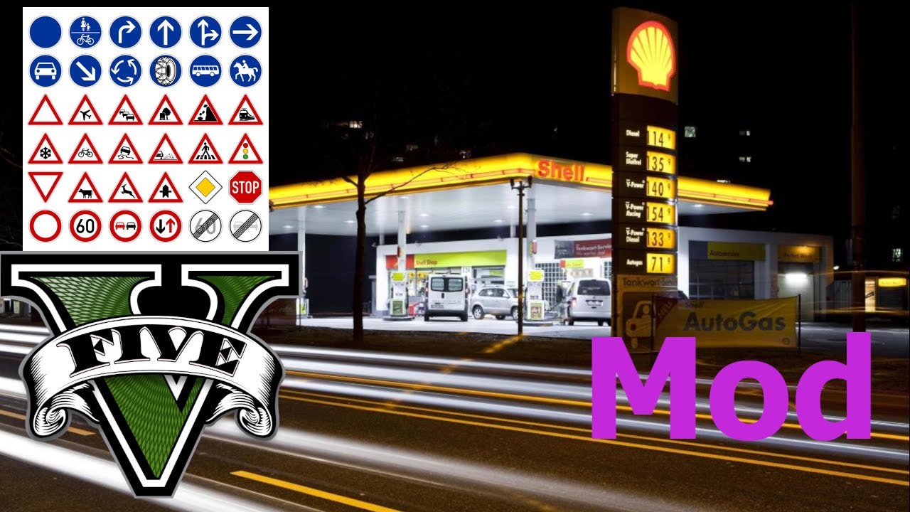 Gta 5 Deutsche Stra&szlig;enschilder Tankstellen und Stra&szlig;en texturen Installieren Turtorial !