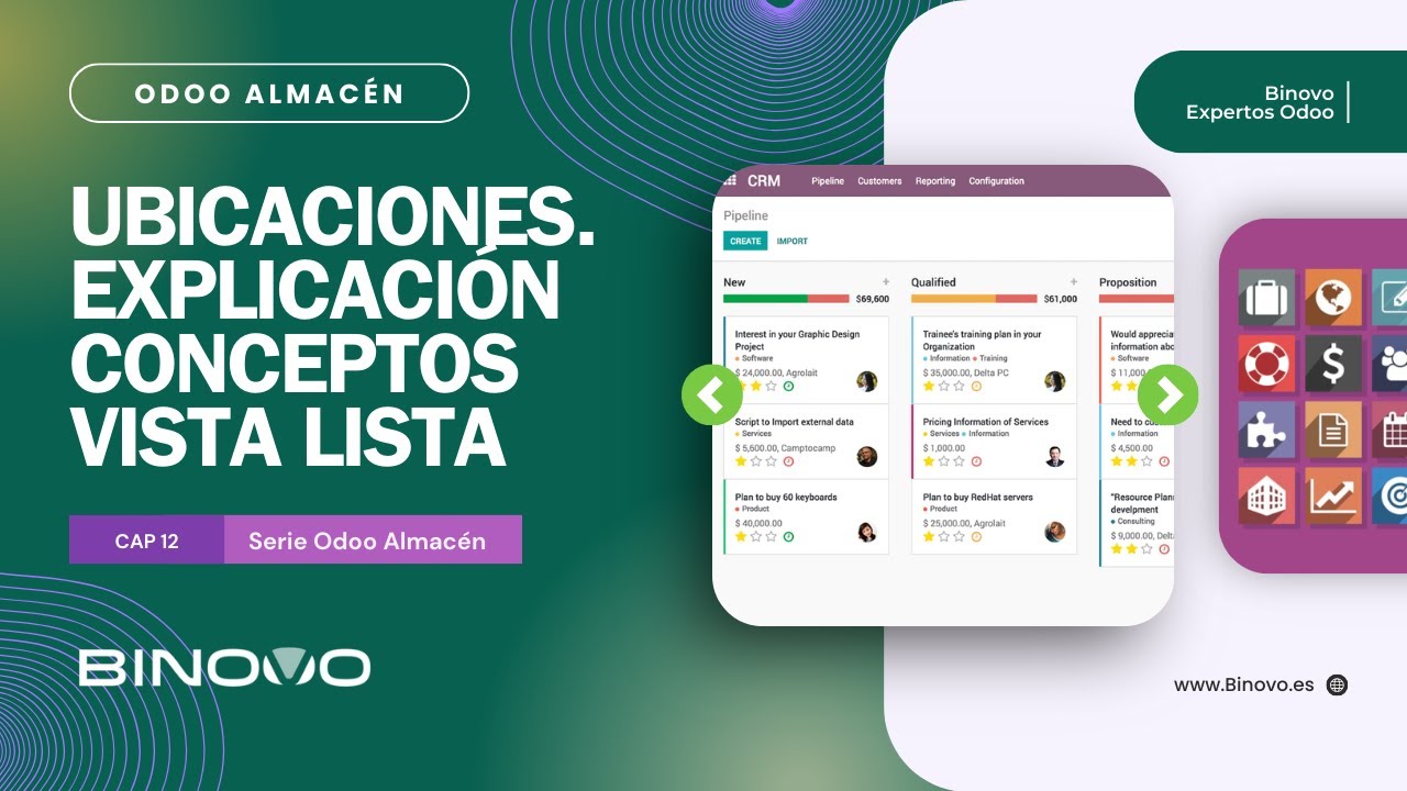 ODOO Almacén | Tutorial 12 📌 Ubicaciones en Odoo. Explicación de conceptos en la vista lista