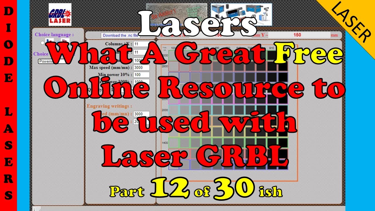 Online laser grbl web page to generate powerful DPI.I have a new dedicated channel see in notes