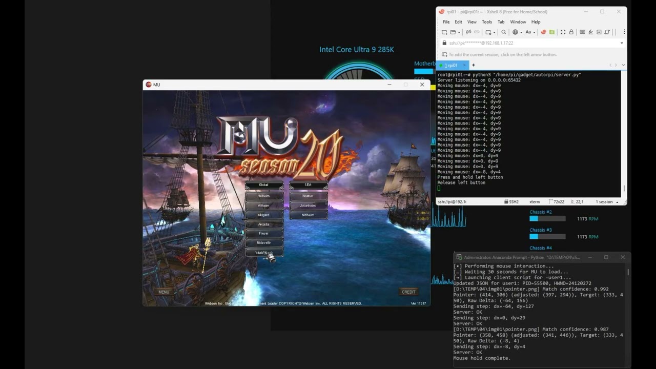 MuOnline Auto Reconnect Macro Bot | Raspberry Pi HID + OpenCV | Works with GameGuard