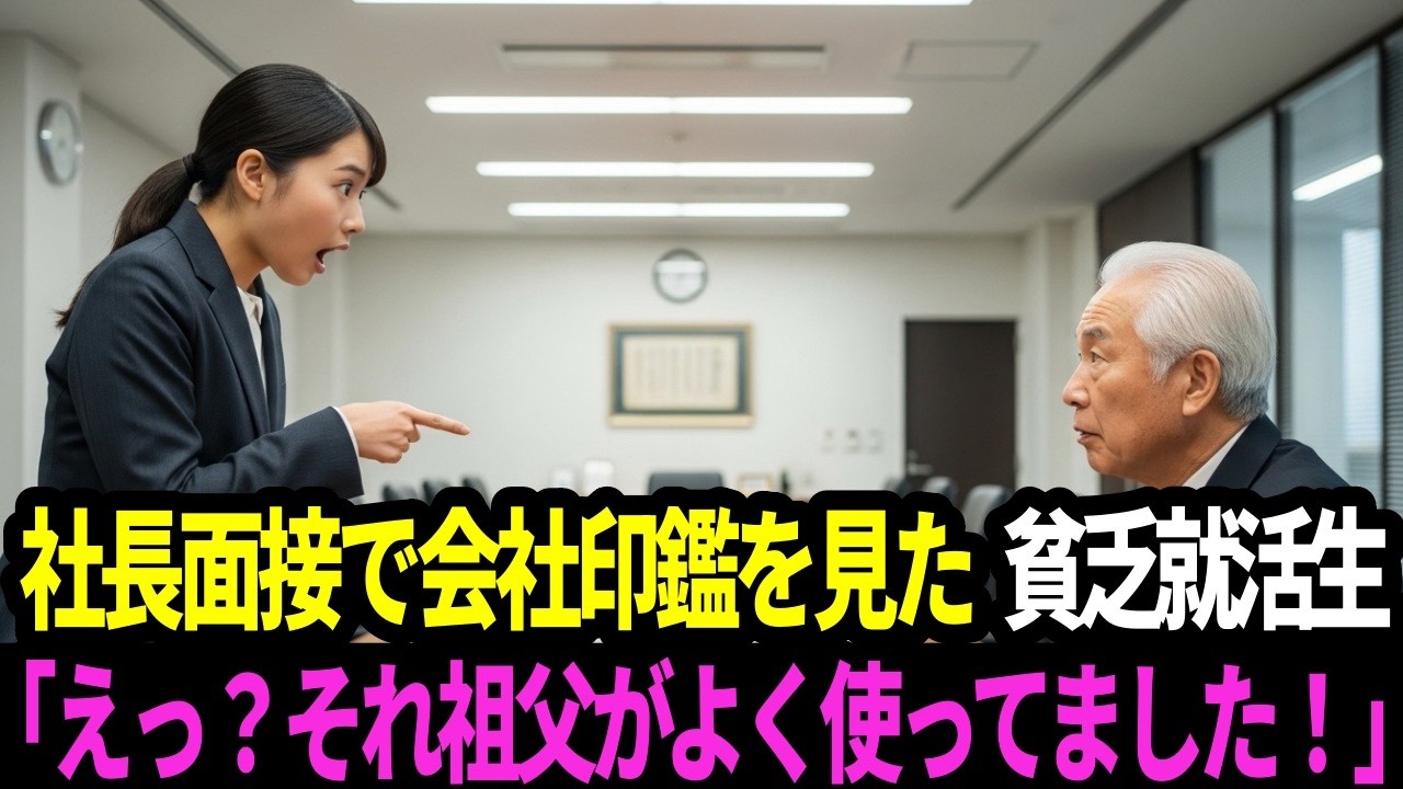 大手の社長面接でハンコを見た貧乏就活生「え？それ祖父が大事にしてたものです！」