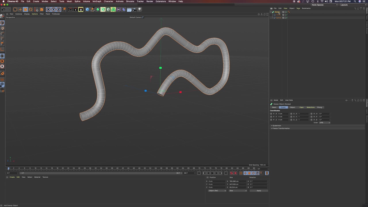 Modeling a Wire in Cinema 4D