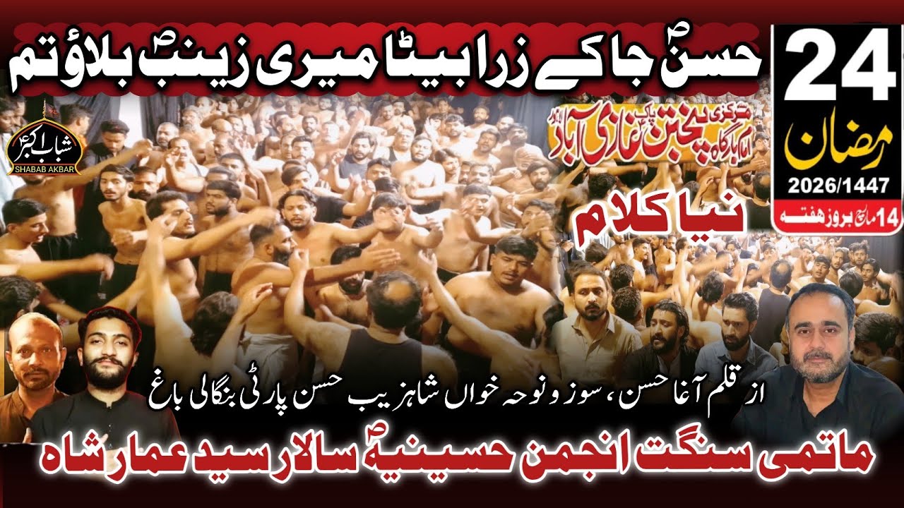 Hassan Ja Ke Zara Beta Meri Zainab saw Bulao Tum | New Noha | Shahzaib Party | Anjuman E Hussainia 