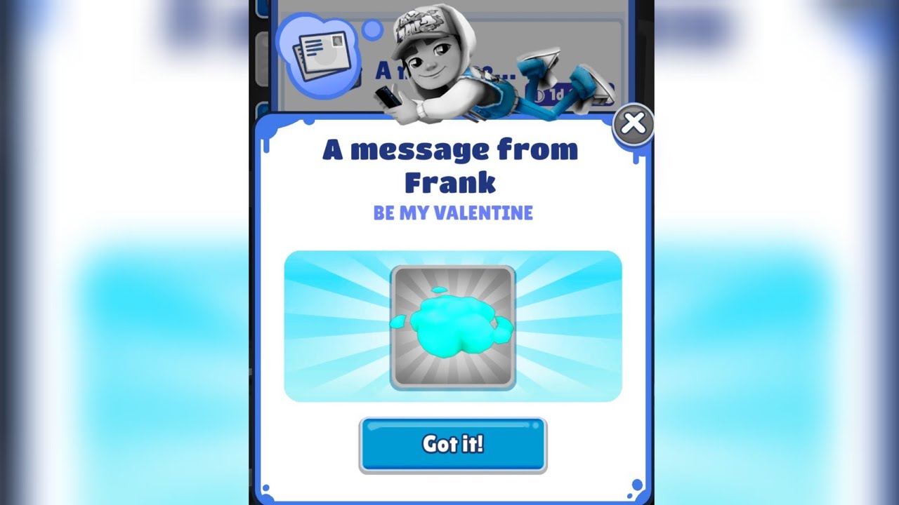 VELENTINE'S DAY SPECIAL GIFT FROM FRANK SUBWAY SURFERS MAILBOX IN LUNAR NEW YEAR 2022 TIME TRAVEL