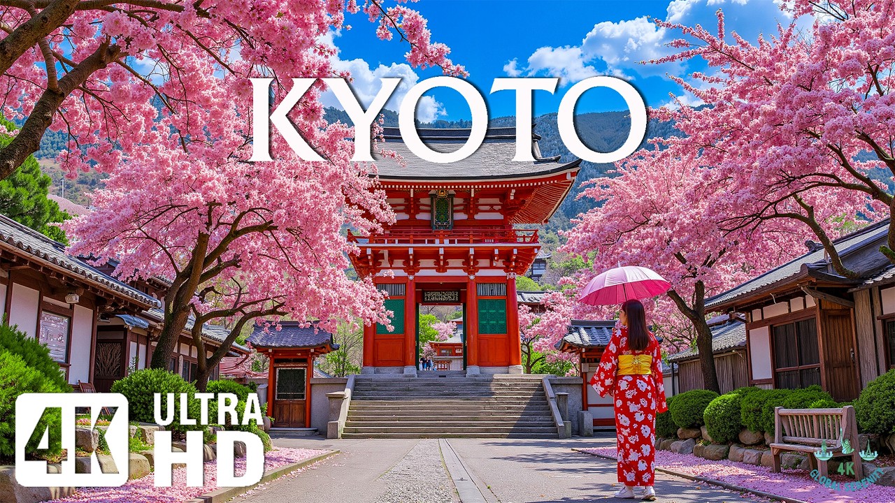 Spring in Kyoto 4K 🌸 Discover Cherry Blossom Temples, Historic Streets & Timeless Calm