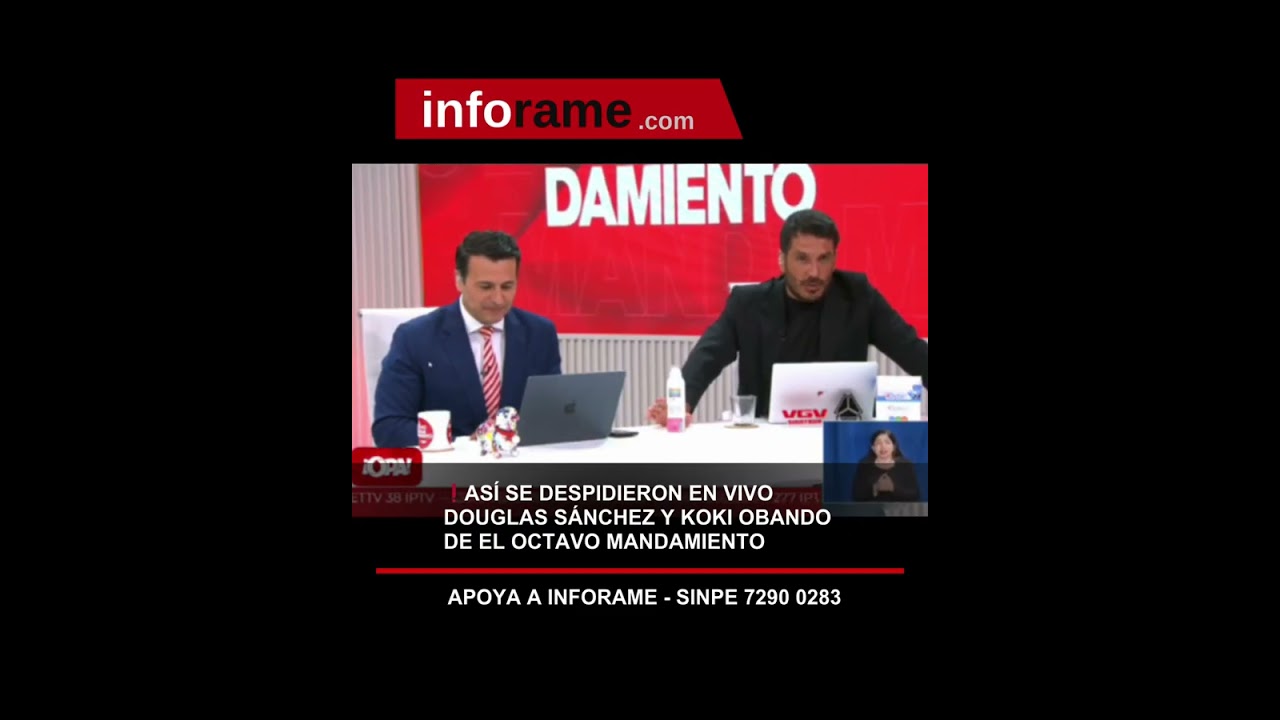 Douglas S&aacute;nchez y Koki Obando se despiden en vivo de El Octavo Mandamiento