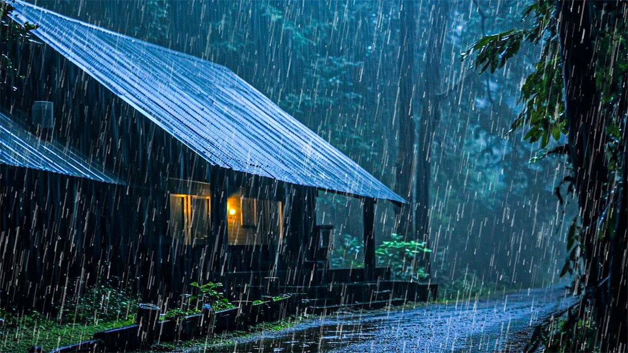 Suara Hujan untuk Tidur &ndash; Badai Hujan Tenang dengan Petir Lembut untuk Meditasi, Tidur Nyenyak