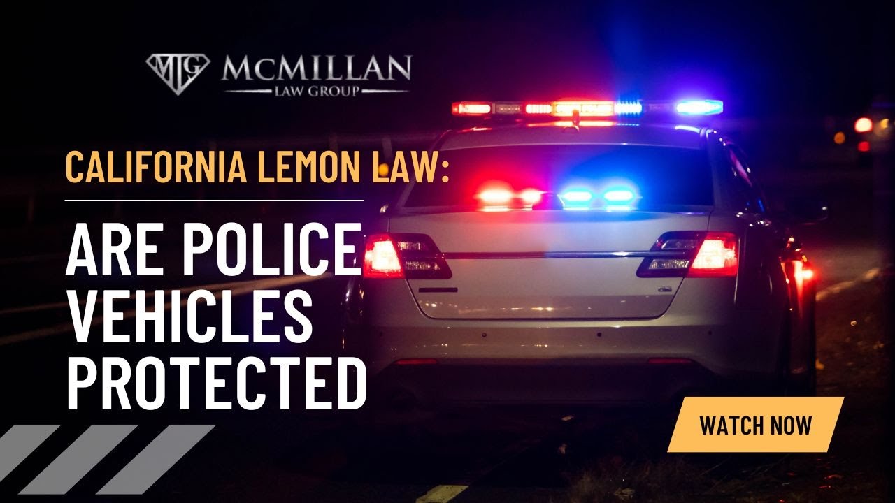 California Lemon Law: Are Police Vehicles Protected