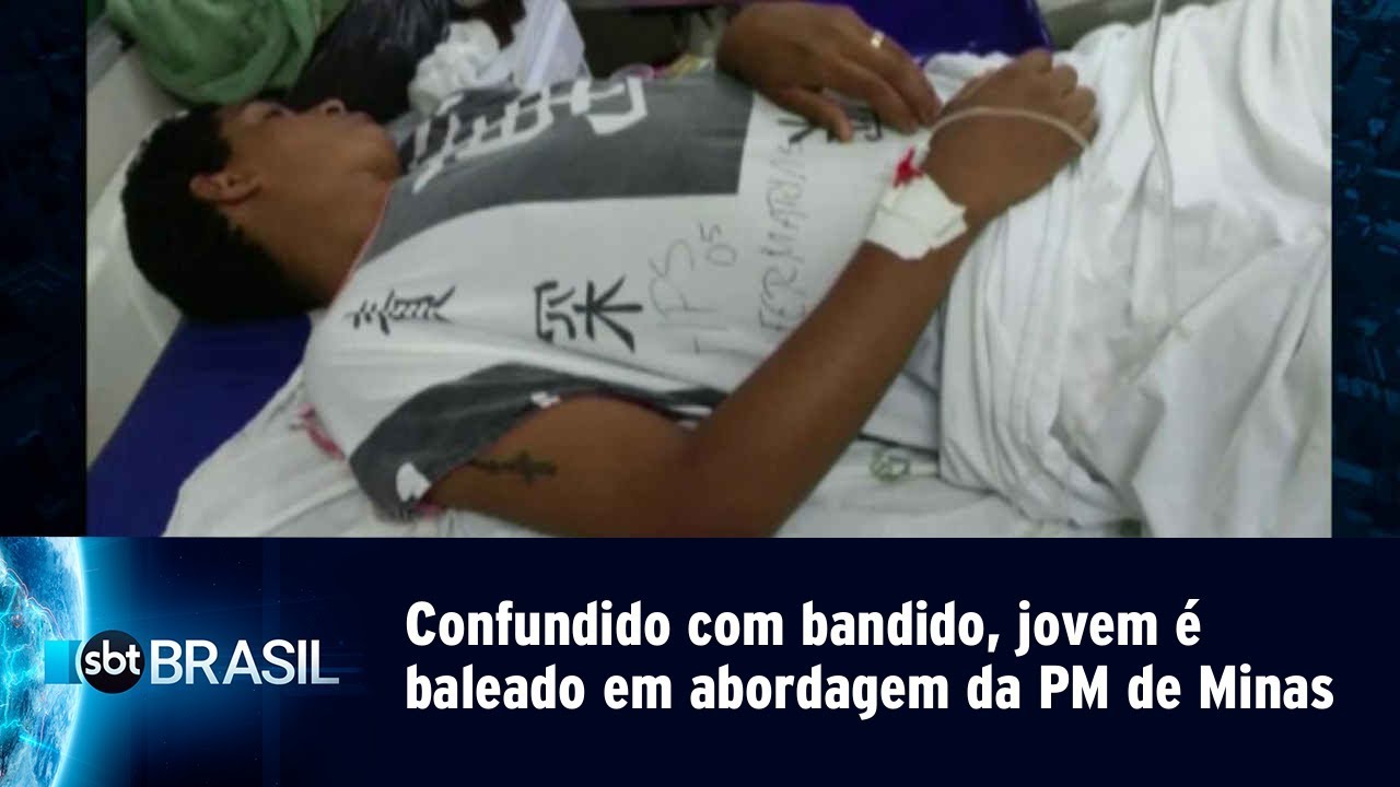 Confundido com bandido, jovem é baleado em abordagem da PM de Minas | SBT Brasil (06/05/19)