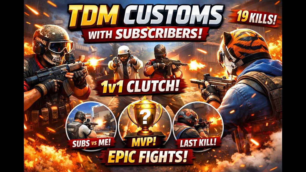CUSTOMS WITH SUBSCRIBERS | TDM | TEAM CODE | #EROSGAMING