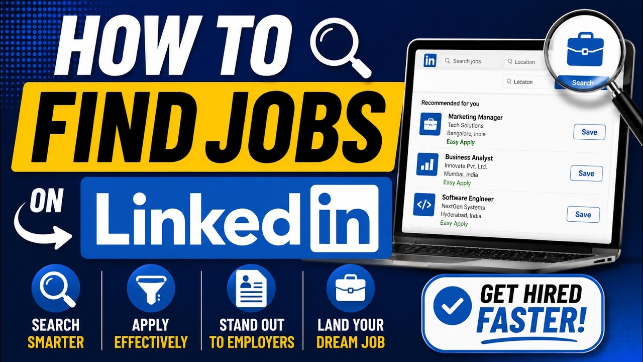 How to Find Jobs on LinkedIn | LinkedIn Job Search Tutorial for Beginners (2026) | Apply for Jobs