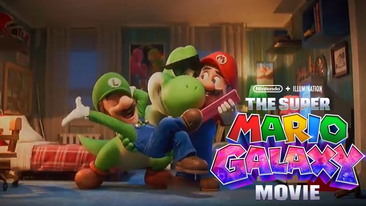 Luigi singing in The Super Mario Galaxy Movie 