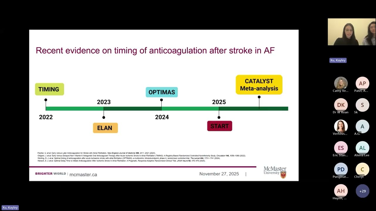 Timing of Anticoagulation in Stroke and Atrial Fibrillation - Grand Rounds SJHH