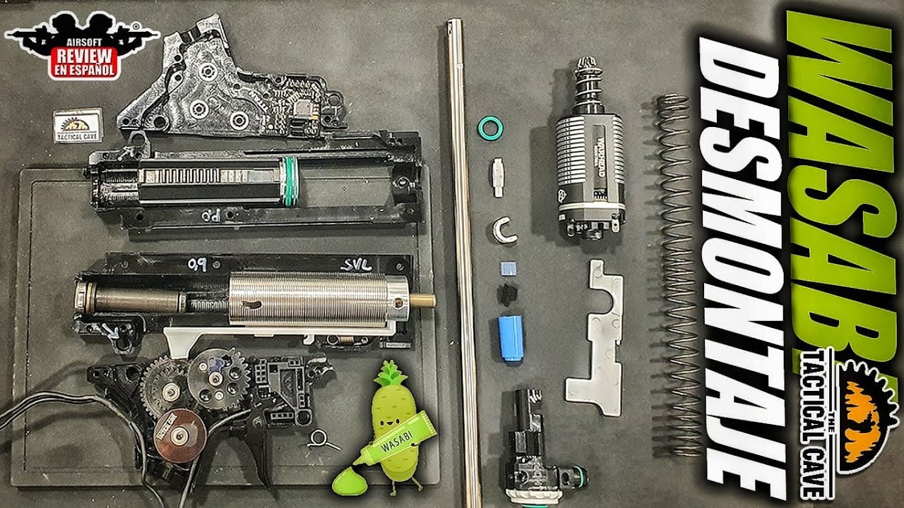 Desmontaje 🪛 Completo WASABI 🥒🥒🥒  The Tactical Cave ⚙️ 😱😱😱 | Airsoft Review en Español