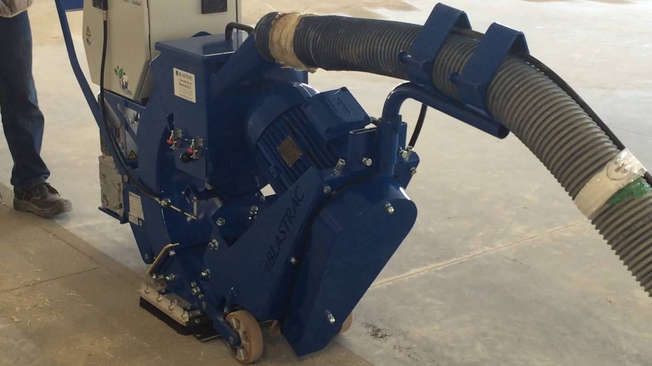 Preparazione calcestruzzo con pallinatrice Blastrac 1-10DS Global