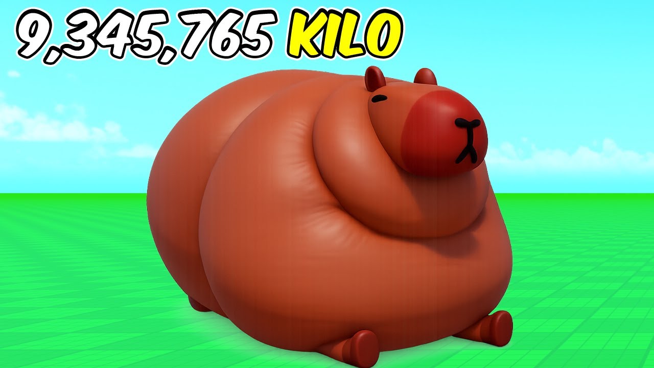Yemek Yiyerek EN BÜYÜK CAPYBARA Oldum !! Roblox Grow a Capybara