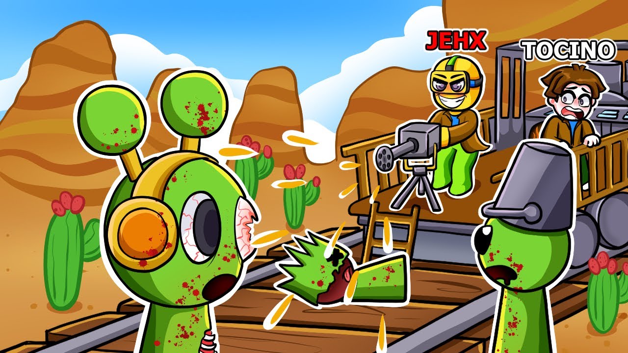 EL PRIMO TOCINO Y JEHX JUEGAN RIELES MUERTOS CON SPRUNKIS ZOMBIES en Roblox