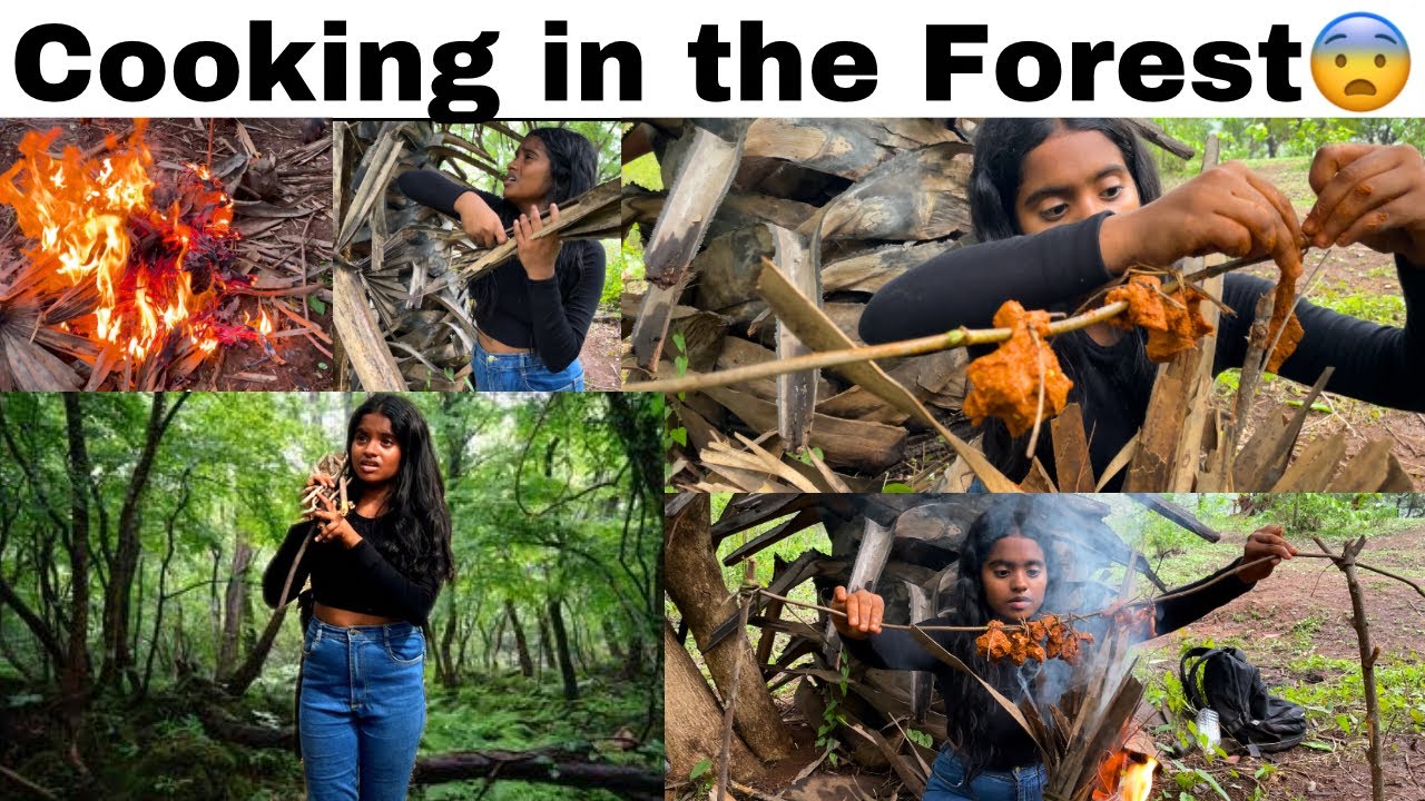 Chicken Catching and Eating in the forest😰Rakshita tulu talks #forest #chicken #forestcooking