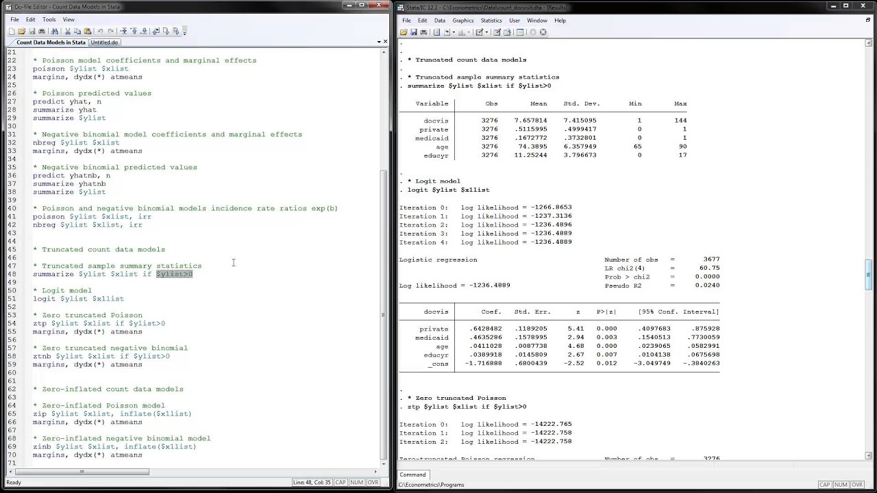 Count Data Models in Stata