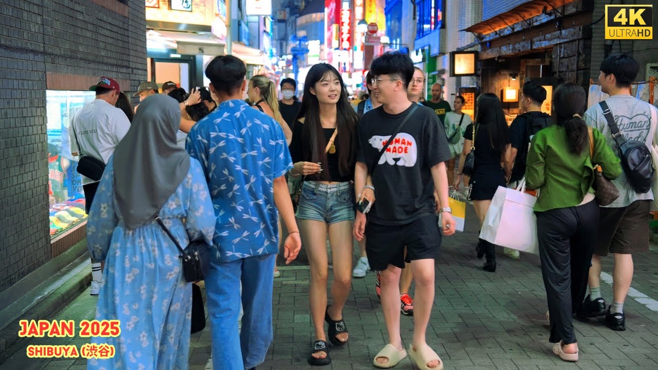 4K HDR Japan travel 2025 | Night Walk in Shibuya (渋谷) Tokyo Japan | Ambience Nature for relaxing