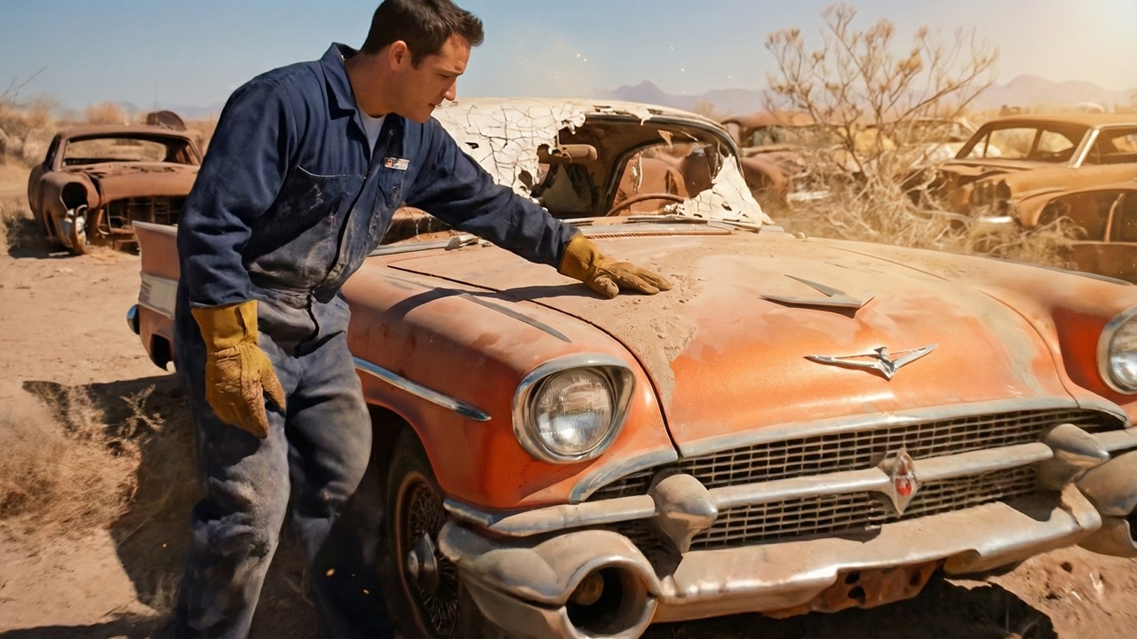 ABANDONED in Desert: Rare $500k 1958 Dual-Ghia Restoration! (ASMR Deep Clean)