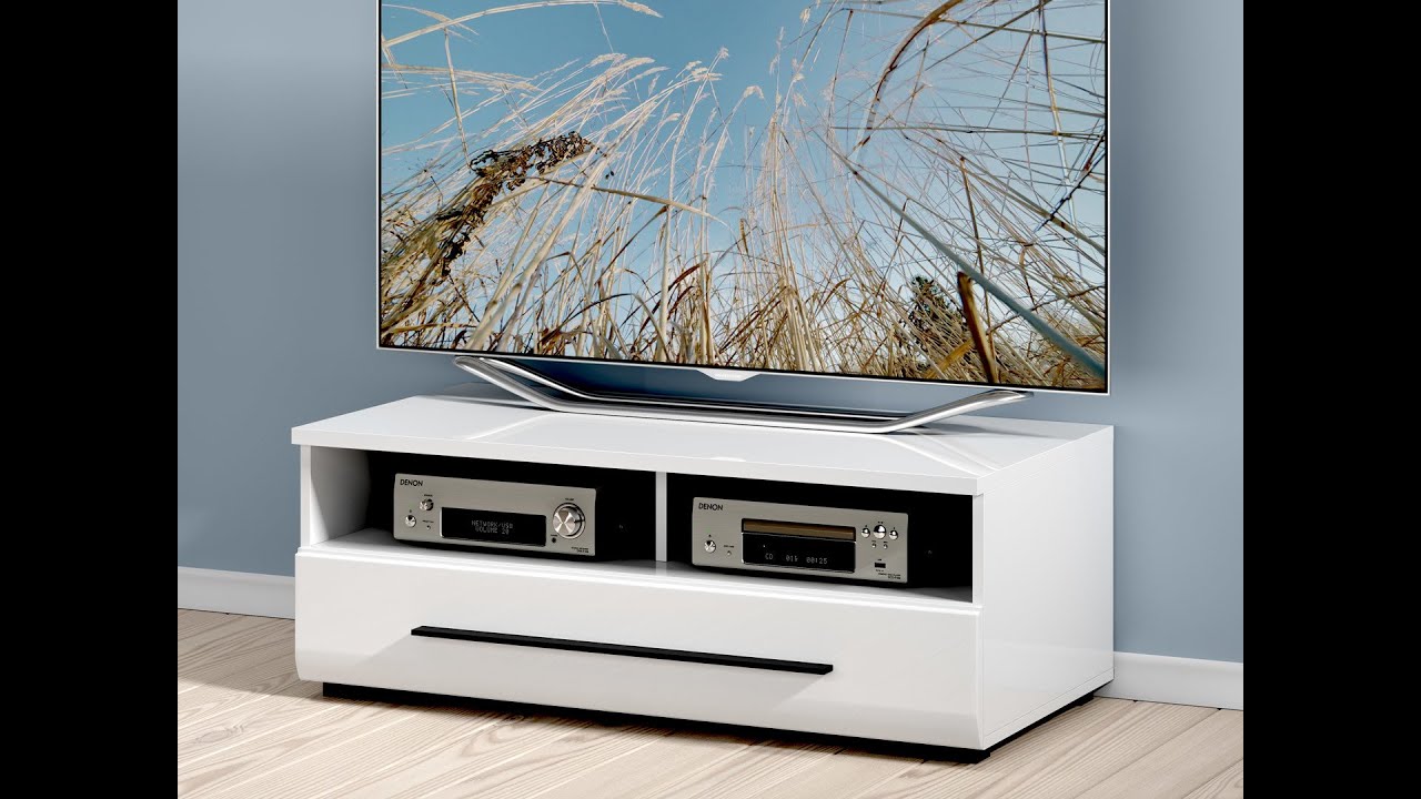 Deluxe Modern White Gloss TV Cabinet: Style Meets Functionality! - Fever