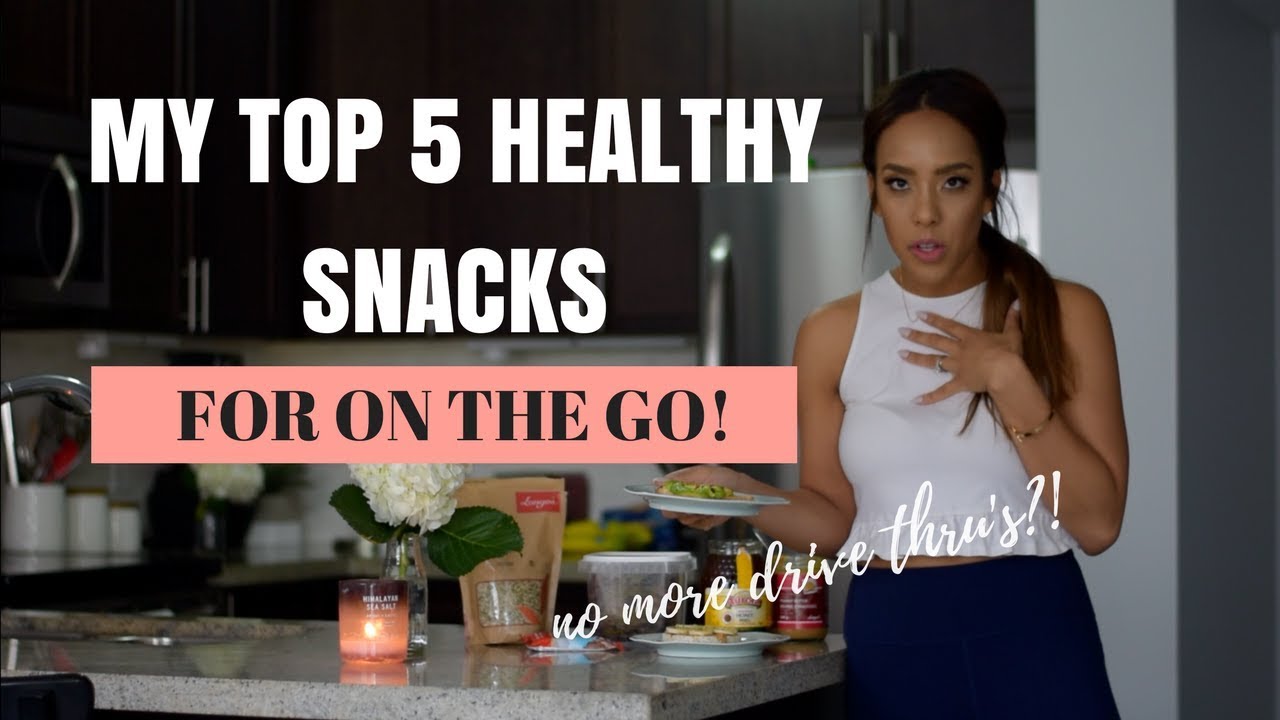 MY TOP 5 HEALTHY SNACKS FOR ON THE GO! | BASIC BABE
