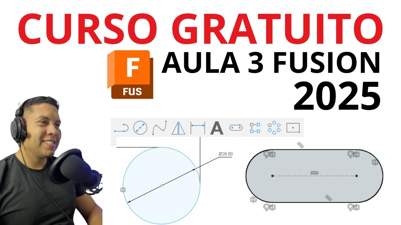 Dia 3 do Aprenda Fusion 360 em 30 dias para iniciantes - Como criar esboço em 2D