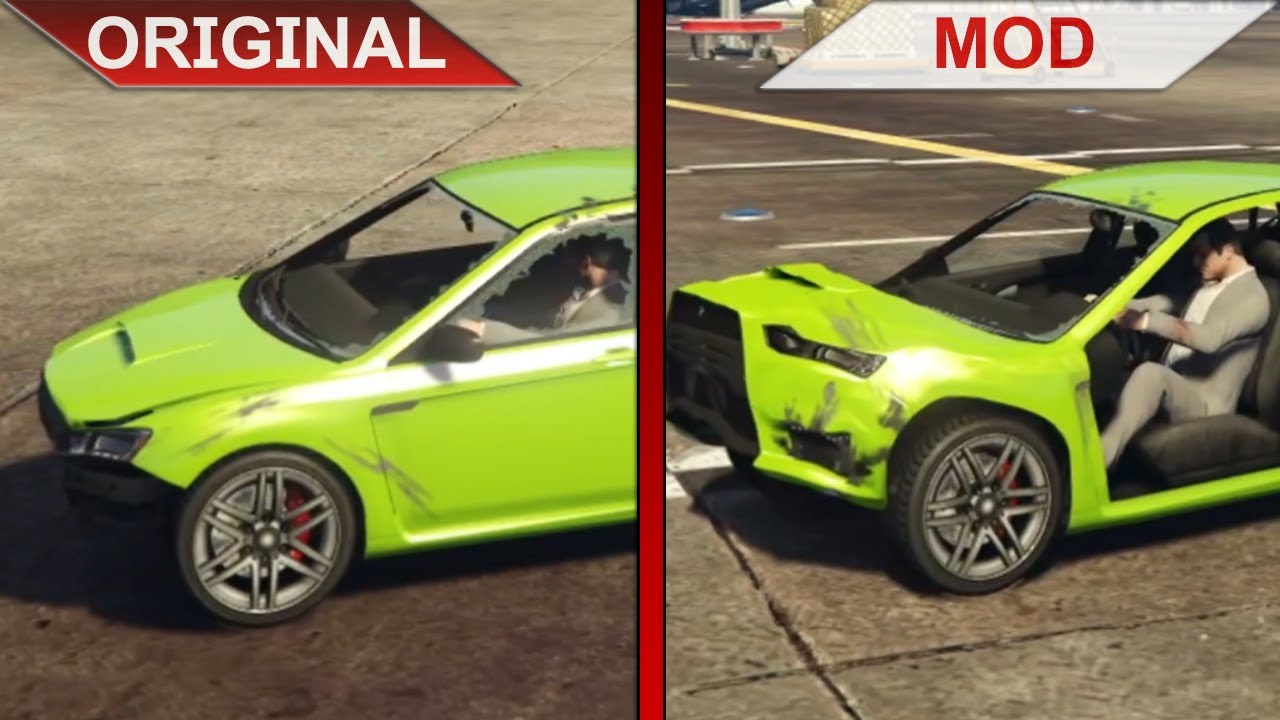 THE BIG COMPARISON | GTA V ORIGINAL vs. Real Damage MOD | PC | ULTRA