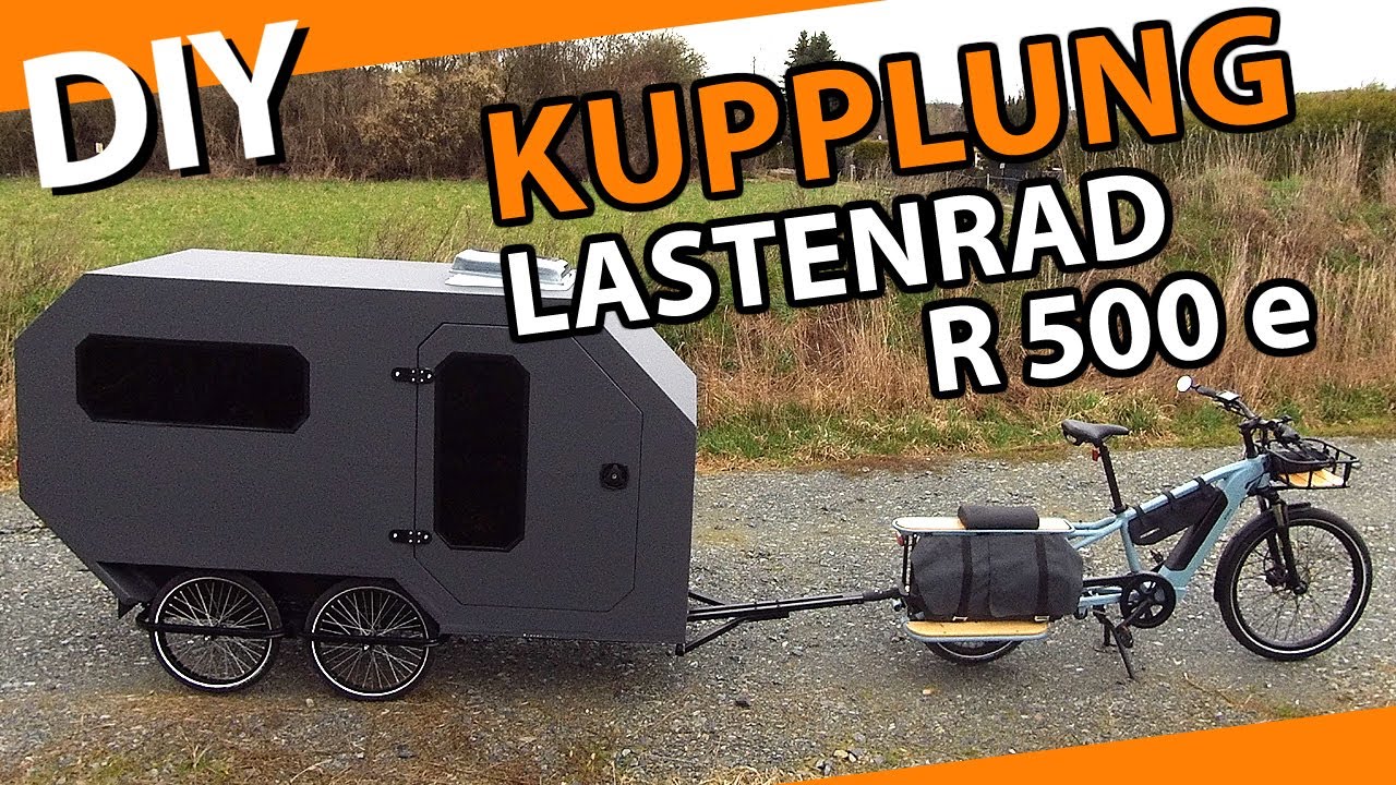 Lastenrad R500e - Anhänger Kupplung montieren + 1.Probefahrt Fahrrad-Wohnwagen