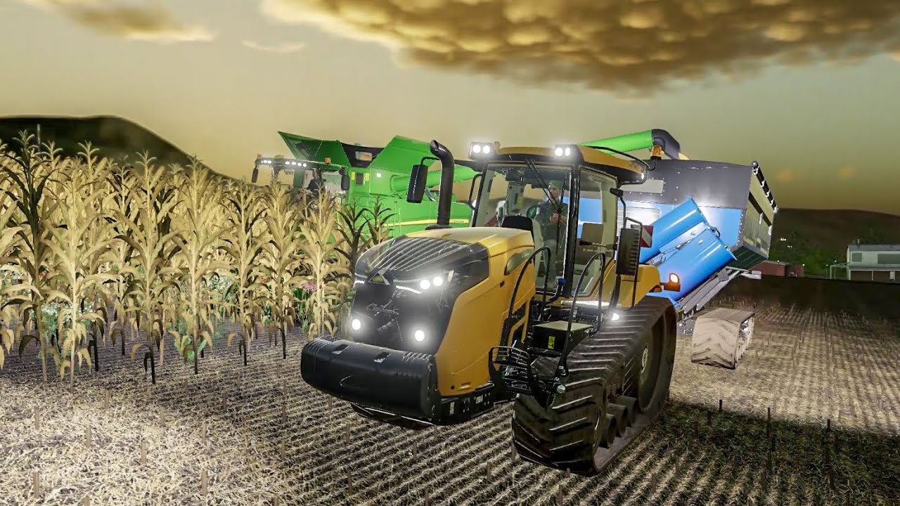 Farming Simulator 19 | John Deere S790 + Case IH 9240 + Challenger MT743 | Corn Harvest like America