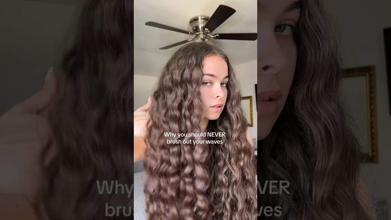 Don&rsquo;t brush out your waves! 💔 #hairvlog #hairstyle #hairtutorial #longhair #wavyhair