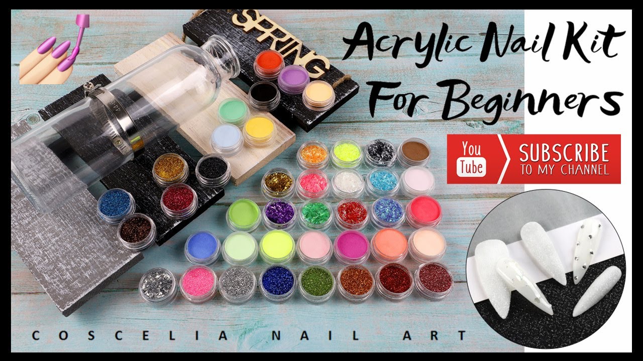 COMPLETE Salon Acrylic Nail Kit For Beginners & Professionals | 35$ Professional Nails At HOME