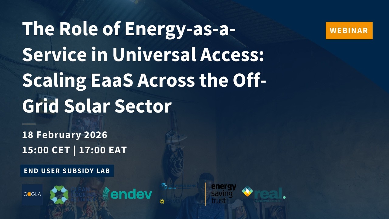 Scaling EaaS Across the Off-Grid Solar Sector  - The Role of EaaS in Universal Access
